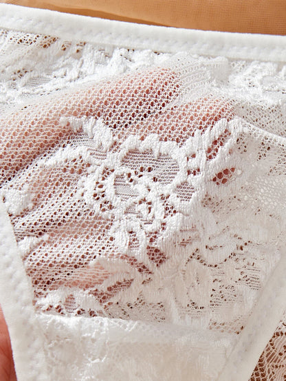 Women's Lingerie & Underwear， Eyelash Sxy Fancy Lace Strapping Underwire Bra &  Brazilian Panties ， Sexy Style