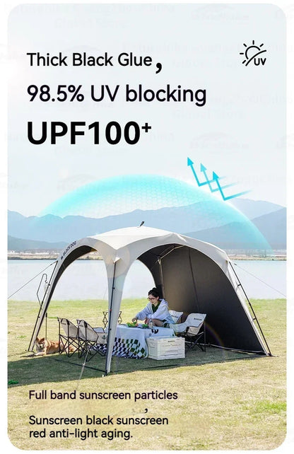 BLACKDOGAutomatic Dome Shelter Tent Self-supporting Quick Open Black Coating Outdoor Camping Canopy Expand Tarp Traveling Family