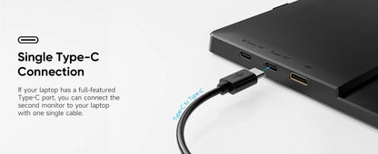 Dopesplay 15.6 inch Portable Monitor 1080P IPS External Screen Extender Display for Laptop PS 4 5 Switch Gaming Travel Monitors