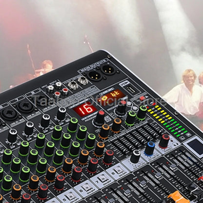 4/6/8/12 Channel Audio Mixer 5.0 Bluetooth 48V Phantom Power DSP Mixing Console 7 Band EQ Sound Box XLR/USB/TRS For Karaoke DJ