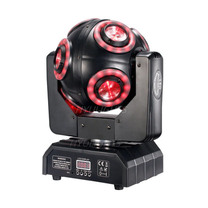 2pcs LED Moving Head Football Light 8x15W RGBW 4in1 With Halo RGB 360 ° Infinite Rotation Beam Strobe Dj Bar DMX512 Stage Effect