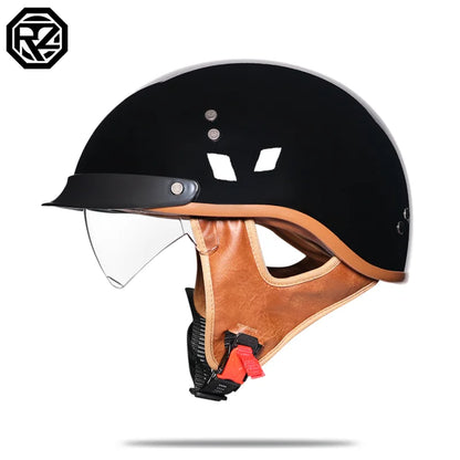 Retro helmet motorcycle helmet motorcycle half helmet four seasons summer wear endoscopic safety hat helmet cruise helmet Riding