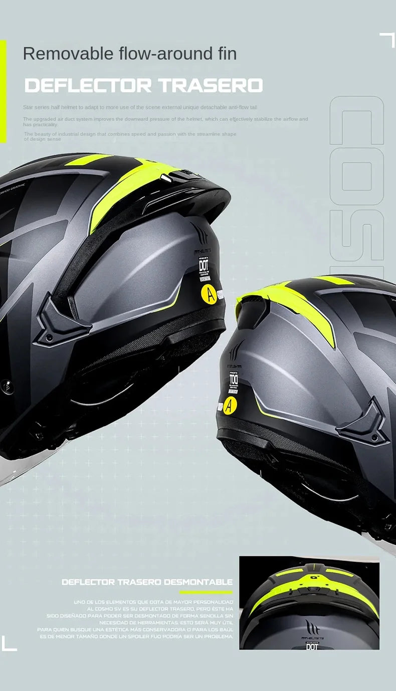 Spain MT Motorcycle Helmet ECE DOT Certification Half Helmet Men Capacete Cascos Para Moto 3/4 Open Face Casco Electric Motobike