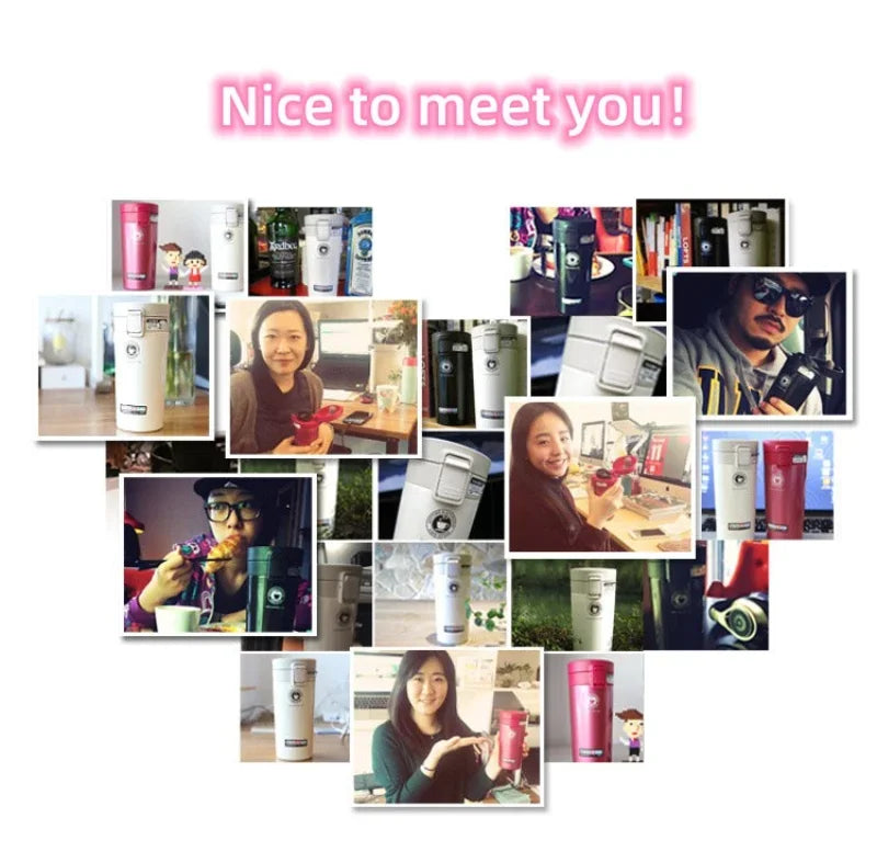 510ML Thermal Mug Double Wall 304 Stainless Steel Coffee Cup Vacuum Flask Thermos Water Bottle Tea Coffee Leak-proof Thermos Mug