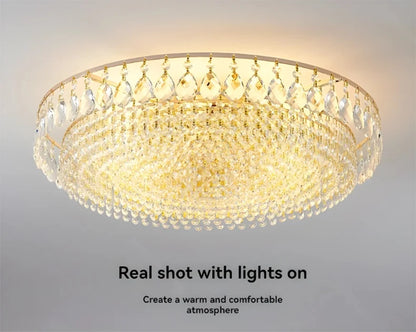 Big Luxury Crystal LED Ceiling Chandeliers for Living Room New Gold Hanging Lamps for Ceiling Modern Home Decor Lustre Lighting