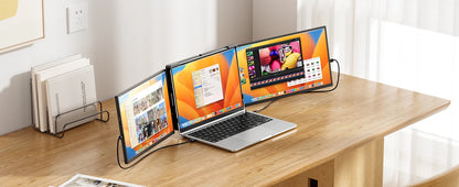 Dopesplay 15.6 inch Triple Screen Extender for Laptop Mini PC 1080 FHD IPS External Extension Portable Dual Monitor For MAC Wins