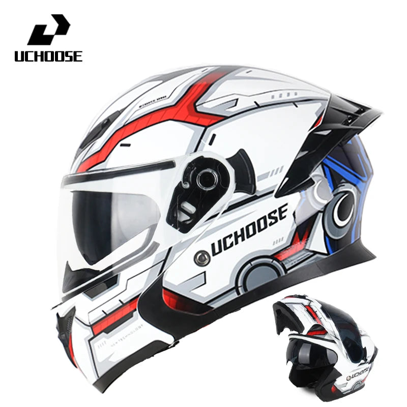 High Quality DOT Motorcycle Helmet Four Seasons Motocross Racing Modular Flip Up Casco Moto Men Women Off Road Helmet Unmasked