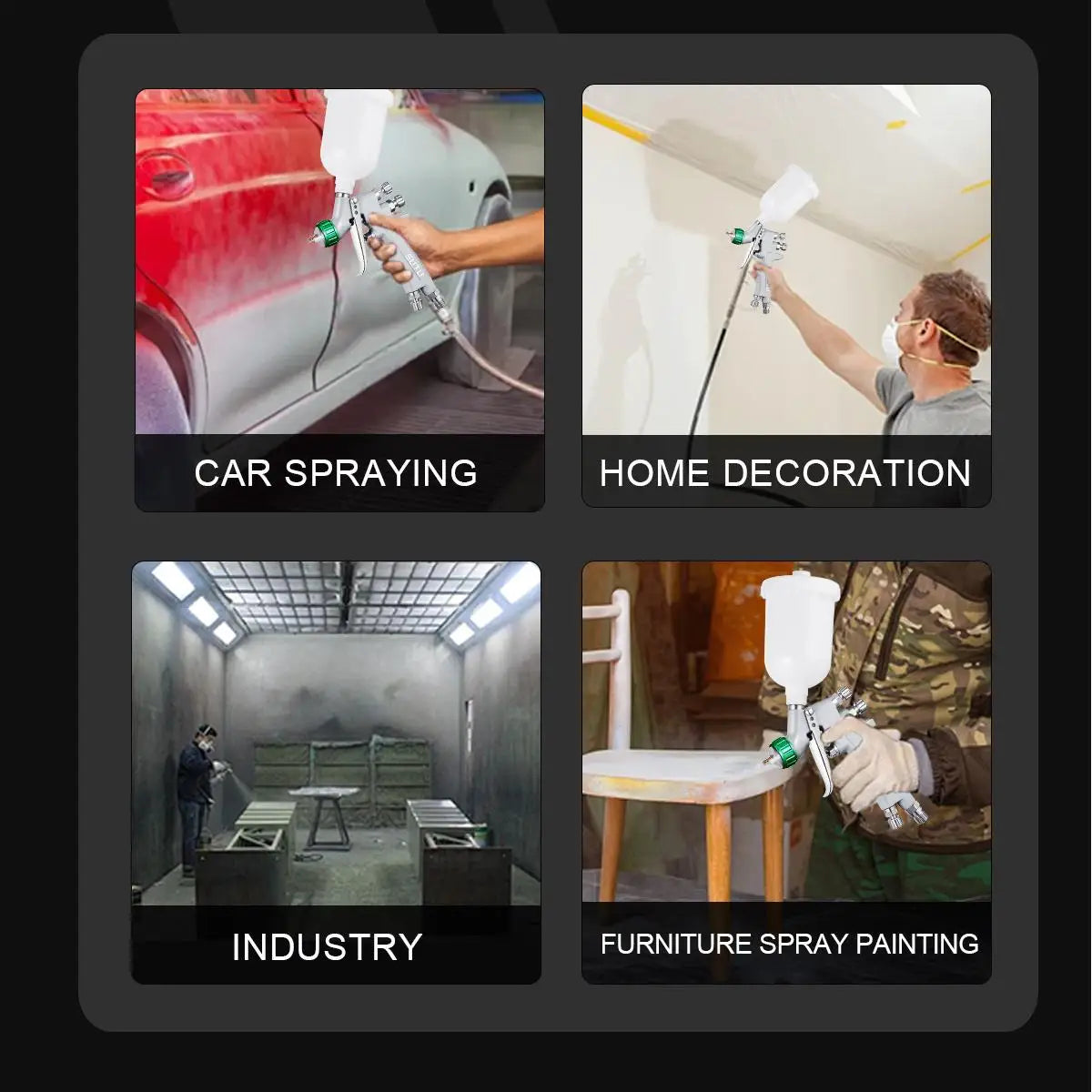 SUTU Spray Guns MINI88 High Atomization 1.0/1.2MM Nozzle Painting Gun Oil/Water Based Paint Air Spray Gun Airbrush