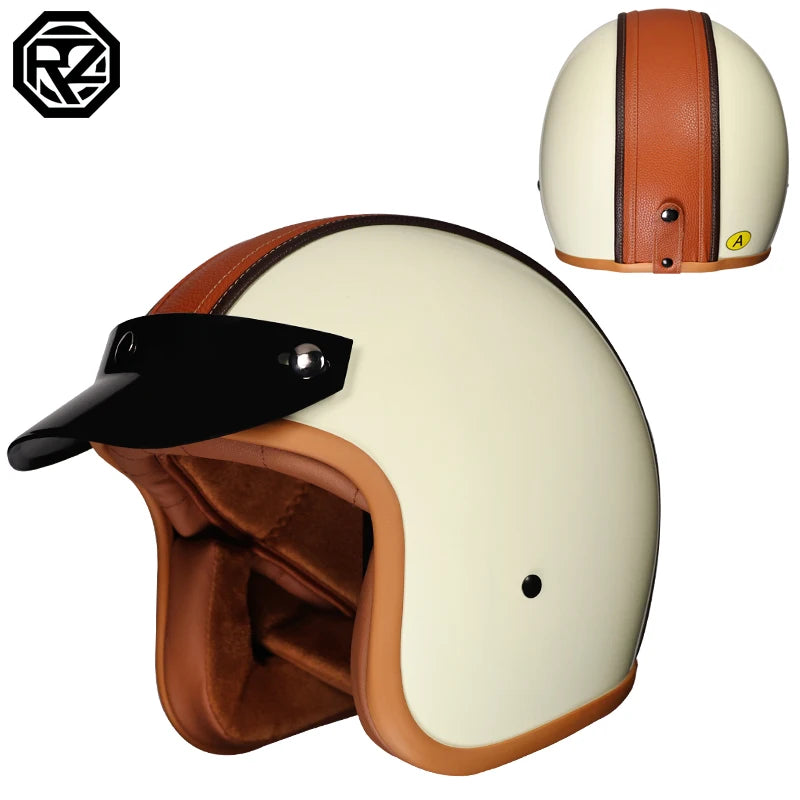 ORZ-508  motorcycle helmet, men's and women's retro cruise half helmet, pedal 3/4 helmet, all season universal