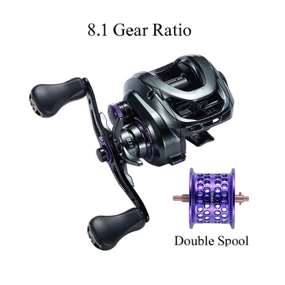 Soloking GKA200 Pro Baitcasting Reel Fishing Reels 9KG Drag Power 6+1 BB Drag Clicker Sound Baitcaster Reel 베이트 릴