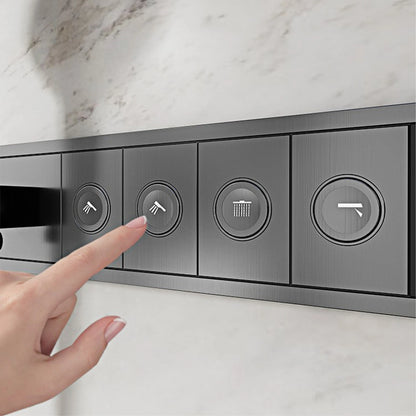Ceiling Mounted LED Digital Display Thermostatic Shower System.Embedded waterfall style brass bathroom mixer for hot&cold water