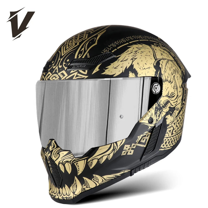 New Motorcycle Helmet DOT Approved  Full Face Racing Off-road Helmets Capacetes Men Cascos Para Moto for Harley Four Season