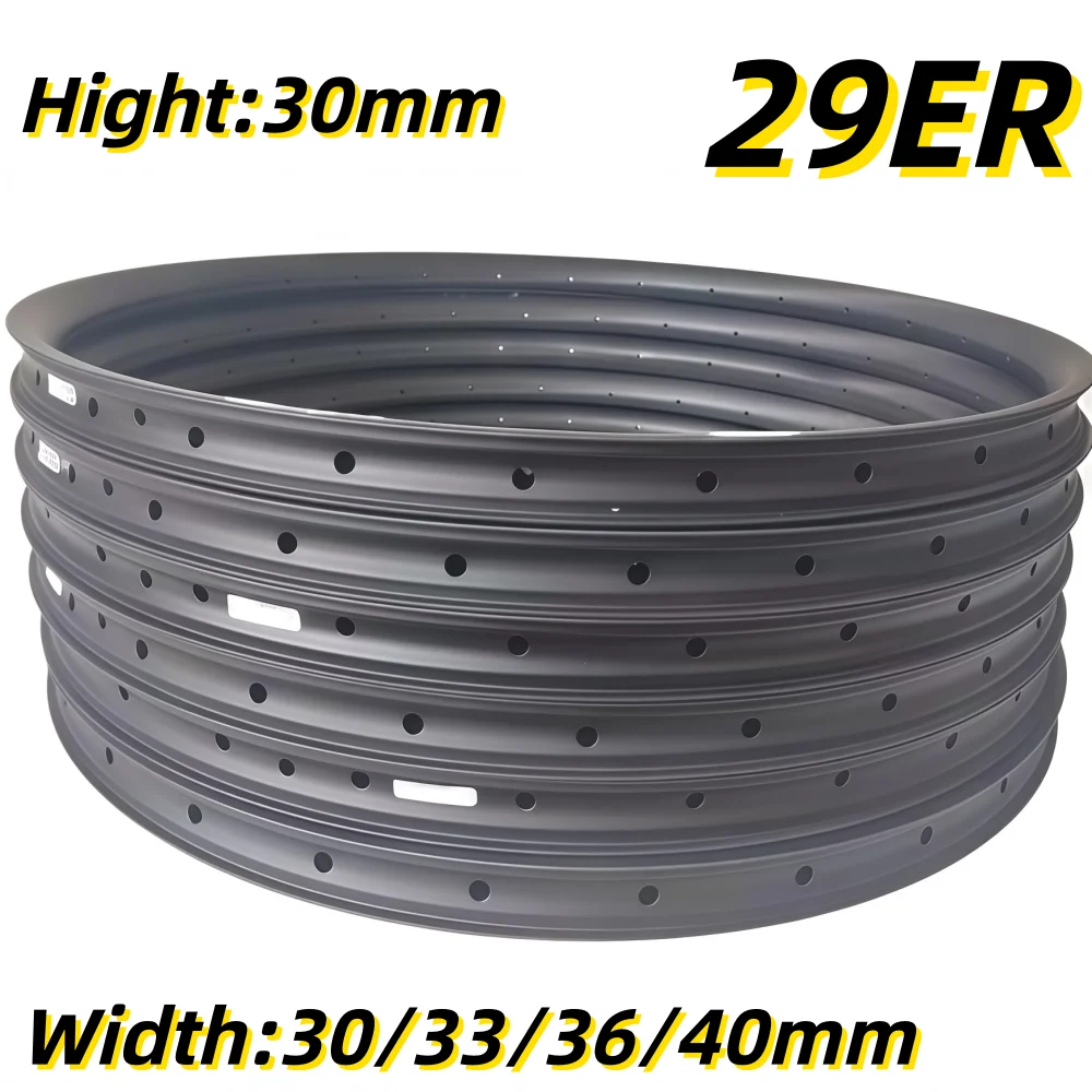 29er MTB Carbon Rims 30/33/36/40mm Width 30mm Hight Super Light Tubeless/Hookless 29ER MTB Carbon Rims
