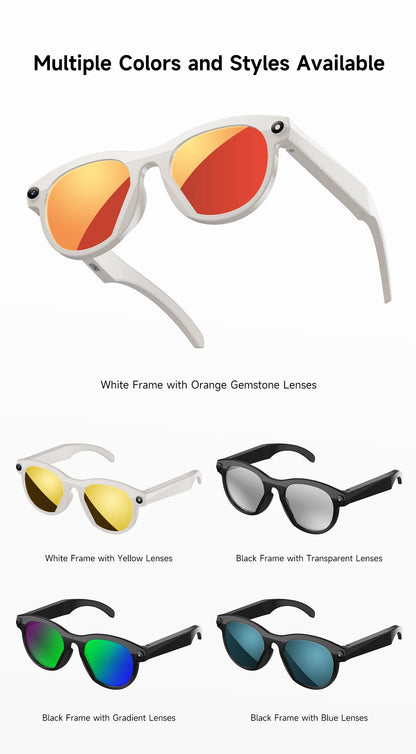 2026 Smart Glasses New Camera Photo Video Record AI Translation Bluetooth Touch Control Music Headphone Waterproof Smart Glasses