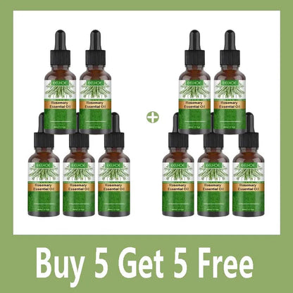 Natural Rosemary Hair Growth Essential Oil  Strengthening Nourishing Moisturing Softening Luster Shiny Hair Care Healthy