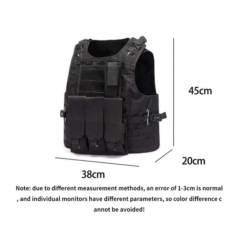 Nylon Tactical Vest Body Armor Hunting Carrier Accessories Men Combat MOLLE Camo Military Vest Outdoor CS Hunting
