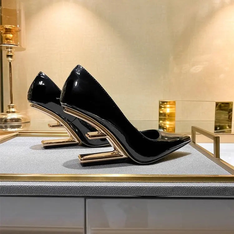 Women Single Shoes Fashion Sexy Anti Slip High Heels 2025New Special-shaped Half-support Simple Banquet Shoes for Women Footwear