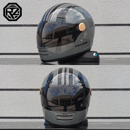 ORZ motorcycle helmet retro cruise full helmet personalized ghost knight helmet ABS material