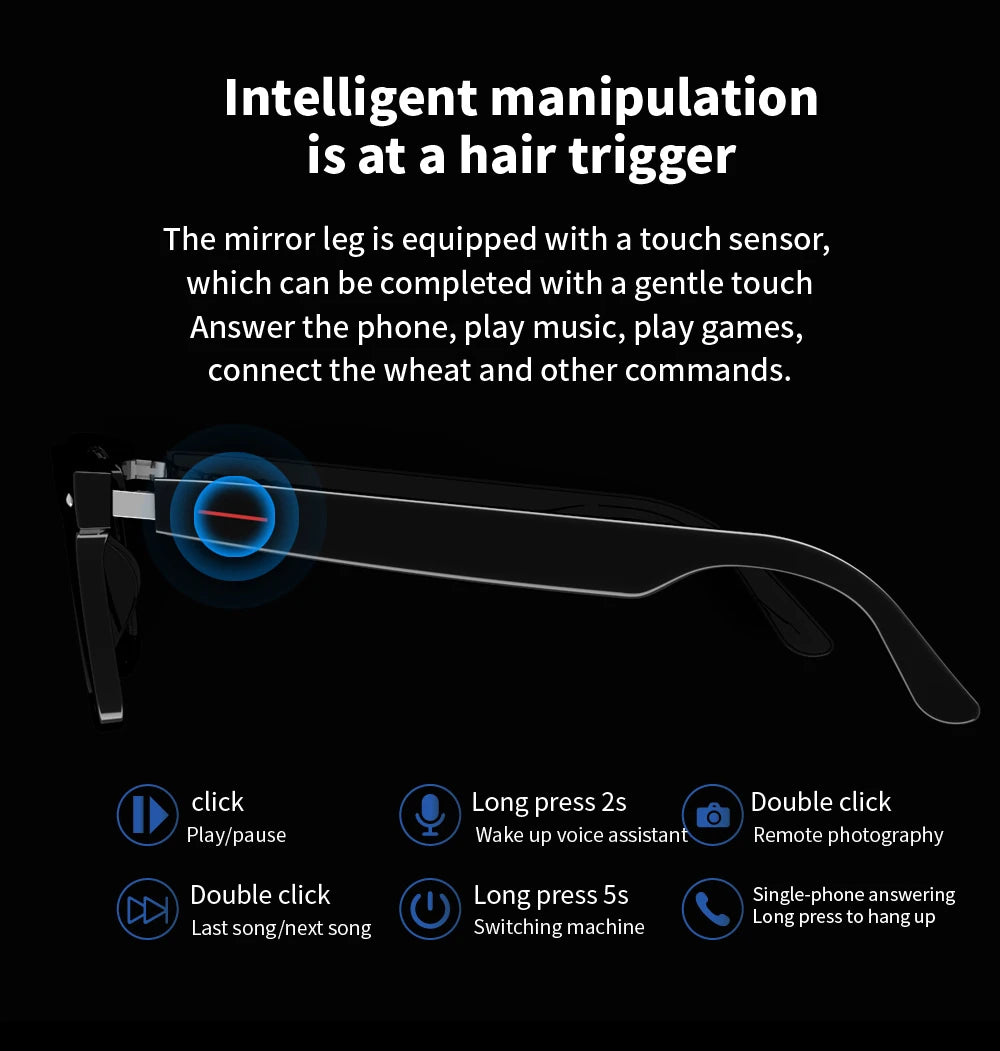 E13 Waterproof Cycling Glasses,Bluetooth Smart Glasses,Audio Call,Music,Bluetooth Headset,Sunglasses, Anti-blue Light Glasses