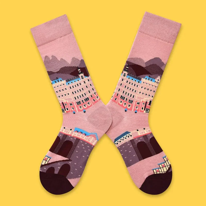 2024 Autumn and winter new socks female French plant series in high tide women's socks  designer socks