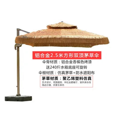 CL  shading thatch umbrella straw simulation straw umbrella courtyard agritainment B & B outdoor beach villa umbrella