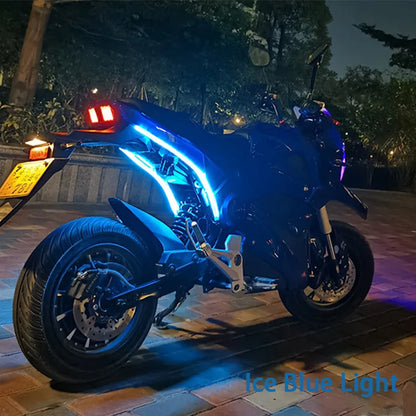 1 Pair Motorcycle Flowing Turn Signal Light Strip,Rear Tail Light Startup Scan, Flowing Signal Light,Modified Atmosphere Light