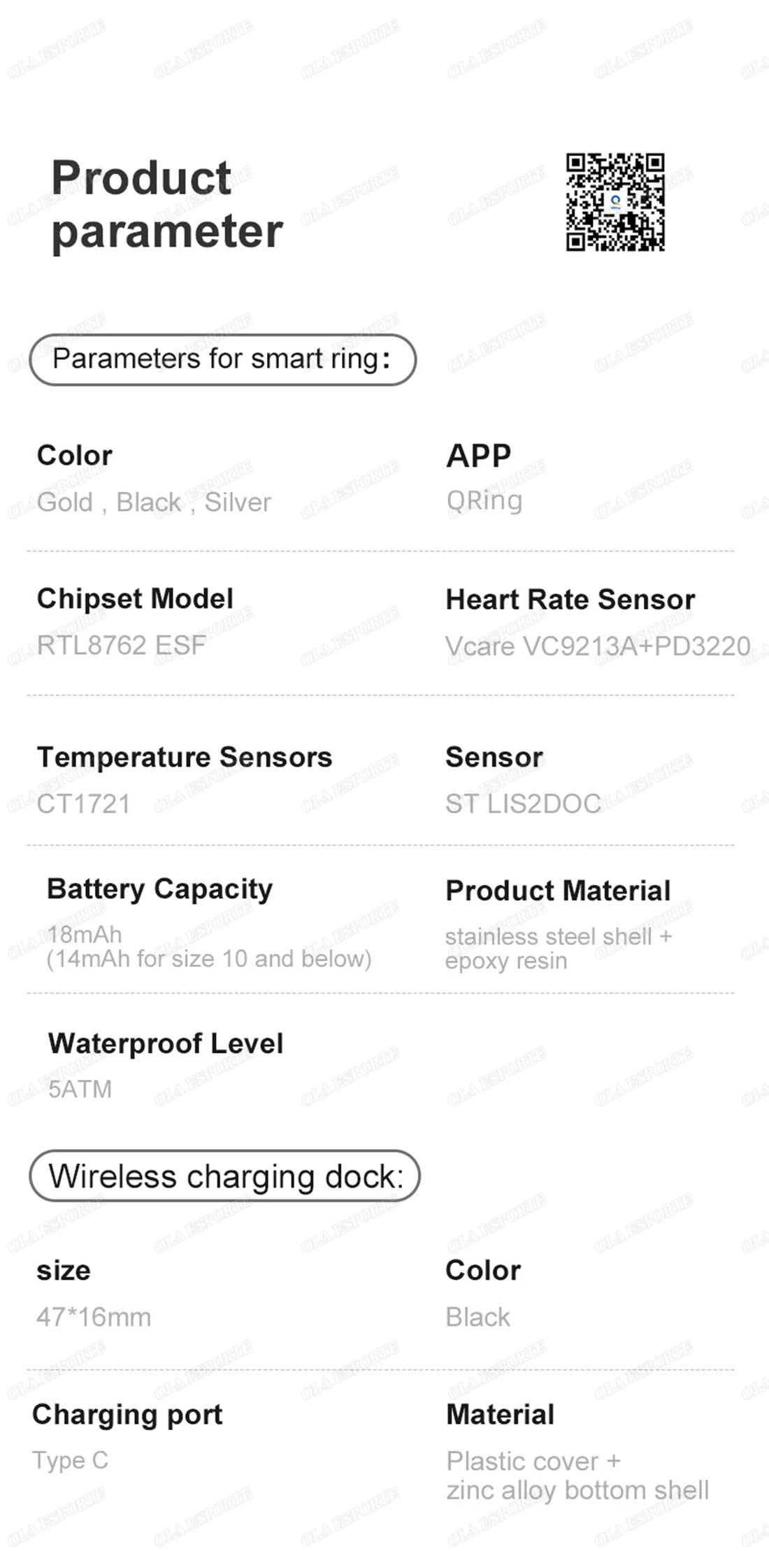 New R10 Smart Ring with Wireless Charging,Health Sleep Monitor,5ATM & ip68 Waterproof,Multi-sport Mode For Android IOS Men Women