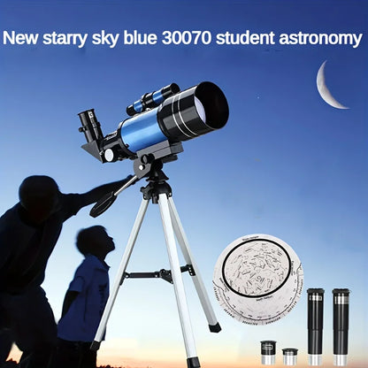 150x zoom HD night vision F30070 high power professional astronomical telescope to observe the moon with low tripod
