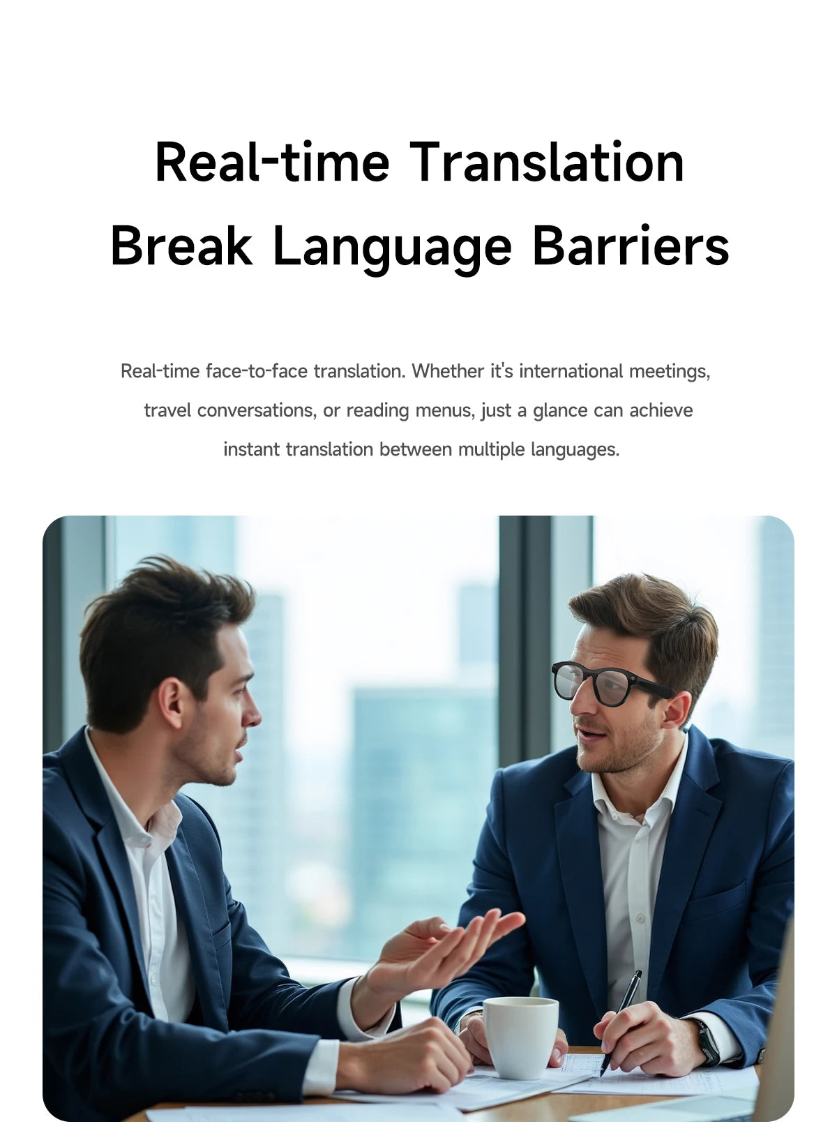 2026 Smart Glasses New Camera Photo Video Record AI Translation Bluetooth Touch Control Music Headphone Waterproof Smart Glasses