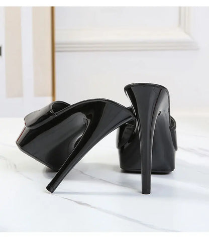 Brand Designer Sandals 2022 New Women Candy Color Slippers High Heels Slippers Sandals 13cm  Pointed Toe Slides Party Sexy Shoes