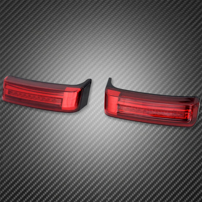 2xMotorcycle LED SaddleBag Turn Lamp Light Run Brake Light For Harley Touring Street Glide Road King FLHR Limited CVO 2014-2022