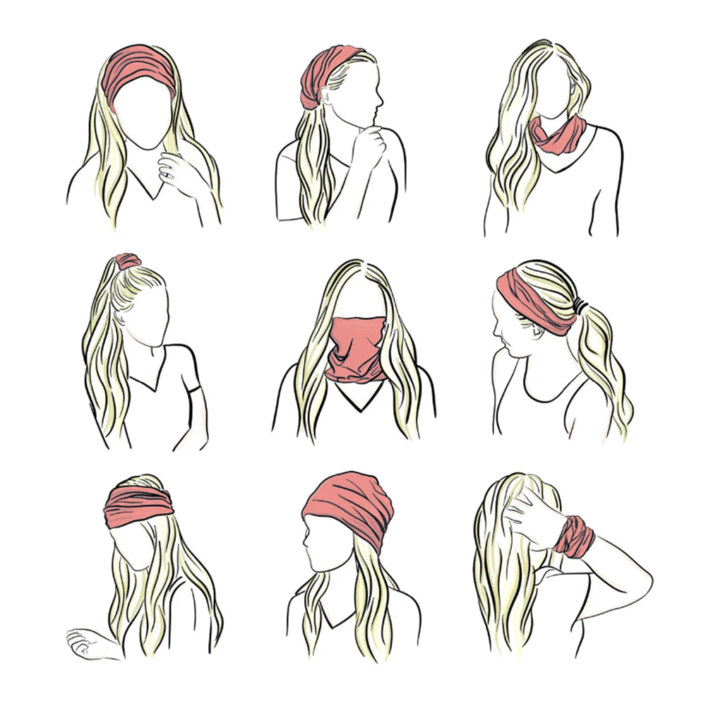 Motorcycling Running Outdoor Sports Face Bandanas Men Neck Warm Gaiter Women Headscarf UV Protection Seamless Tube Face Shield