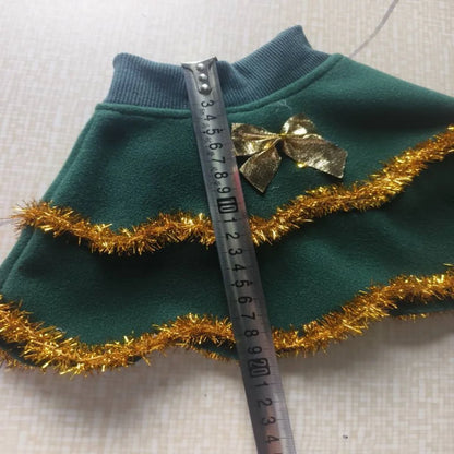 Dog Christmas costume, puppy Christmas cloak costume, cute cat costume, Christmas role-playing party
