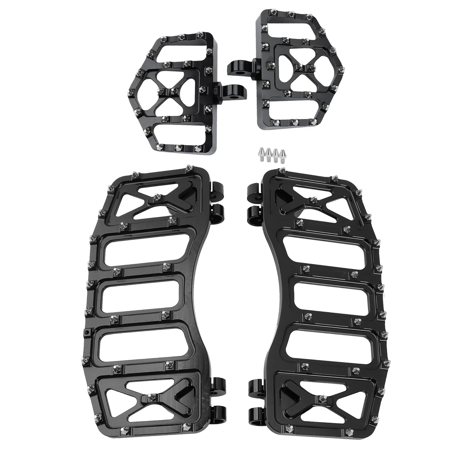 Wide Floorboards MX Foot Pegs Footrest Driver Pedals for Harley Touring Road King Street Glide 86-2023 Softail Fatboy Dyna FLD