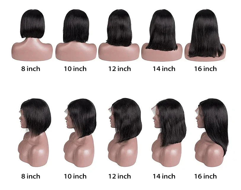 2026 New 4x4 Lace Front Bone Straight Wigs Cheap Short Bob Wig Brazilian Preplucked Lace Frontal Wigs