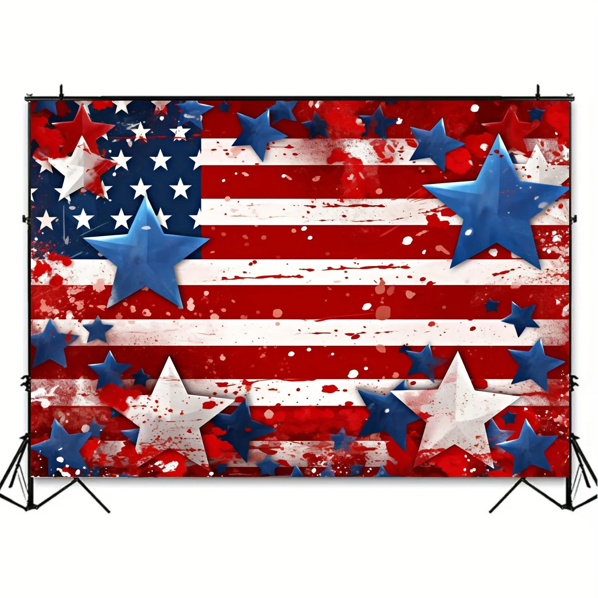 American flag July 4th background cloth,Patriotic Independence Day party photo background,Patriotic National Day banner