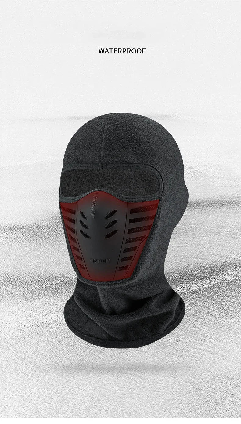 Motorcycle Mask Fleece Thermal Neck Full Face Mask Keep Warm Riding Balaclava Biker Ski Winter Windproof Dustproof Face Shield