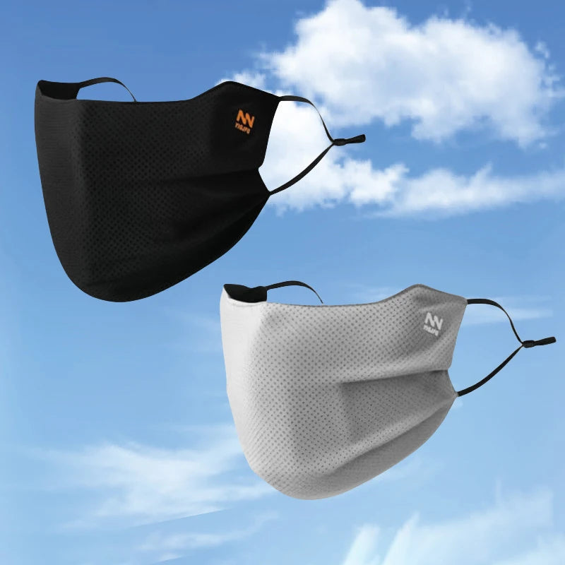 Z. Sun Protection Face Mask For Men Reusable Breathable UV Face Shield Solid Color Washable Face Mask Summer Cycling Face Mask