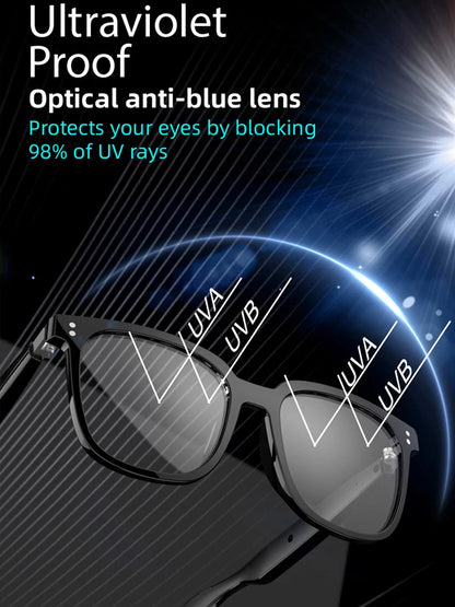 AI Smart Translate Eyeglasses BT 5.4 Call Intelligent Translator Glasses Magnetic Frame Sports Sun Glasses for Men Women