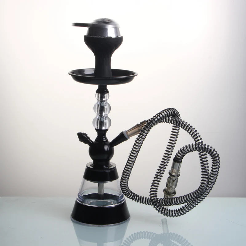 Acrylic Hookah Shisha Complete Set - French Design Chicha with Silicone Head Heat Management Device for Smoking