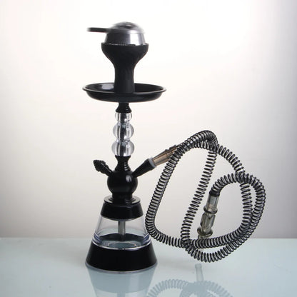 Acrylic Hookah Shisha Complete Set - French Design Chicha with Silicone Head Heat Management Device for Smoking