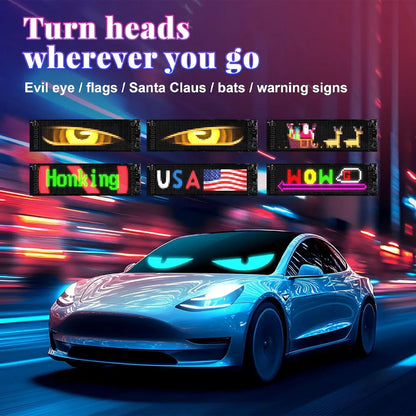 16*32 LED Devil Eye Lights for Motorcycle Windshield,Programmable Matrix Pixel Panel with App/Remote Control for Motorcycle