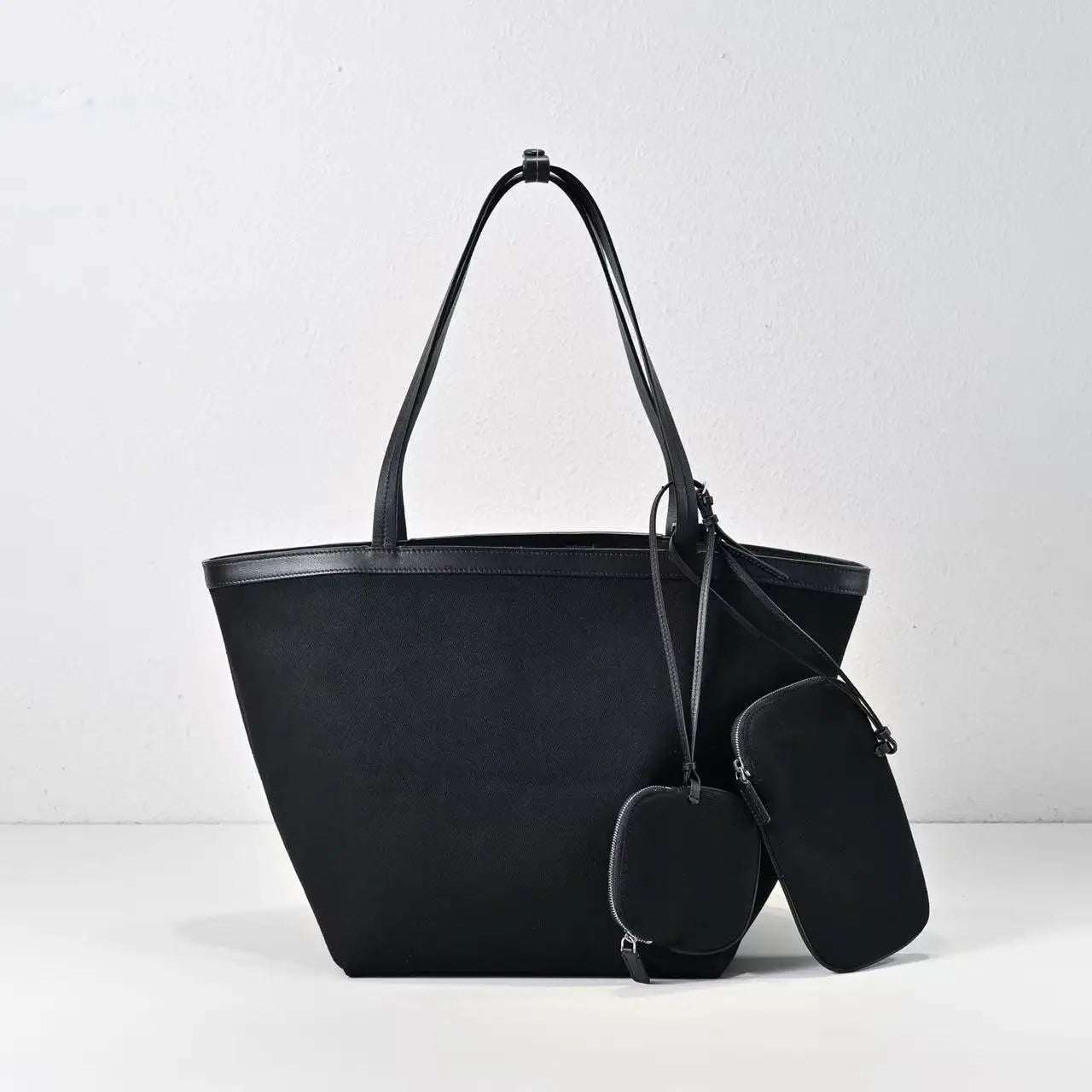 2025 new women's tote bag canvas   soft leather texture for commuting and daily wear, both sides can be used
