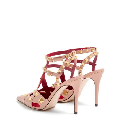 2026 Summer New Rivet Women's Pointed Stiletto Sandals Sexy Fashion Party Women's High Heel Sandals
