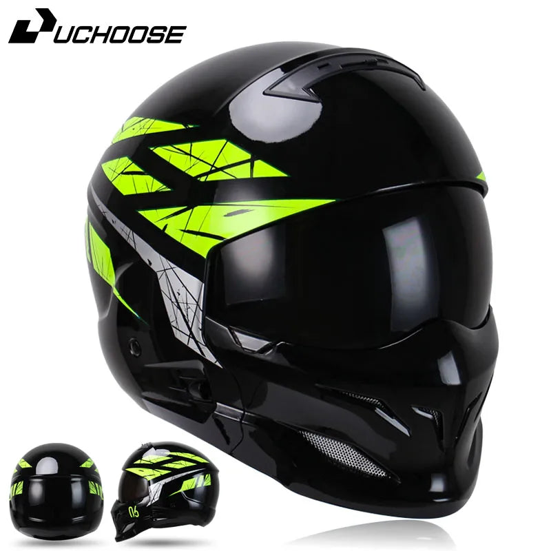 New Scorpion Retro Motorcycle Cascos Moto Locomotive Personality Multi-purpose Combination Helmet  Detachable Multi-purpose