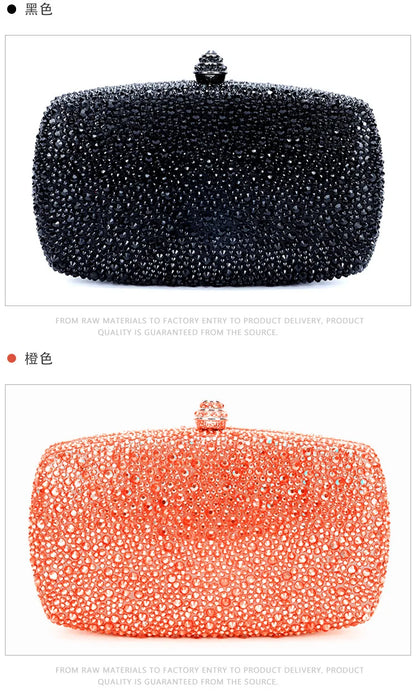Evening Clutch Bags Green Bridal Clutches Bags Crystal Bridal Stones Purse Lady  Party Wedding Rhinestone Women Shoulder Handbag