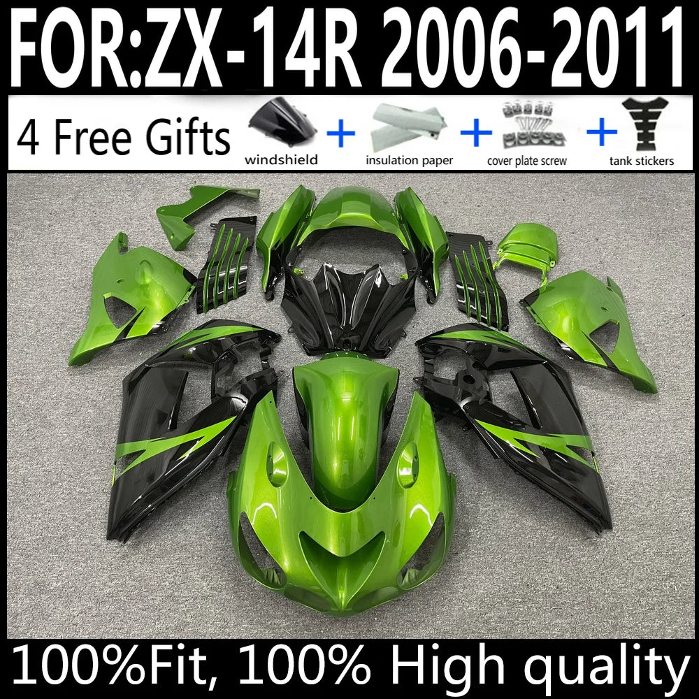 Kawasaki ZX-14R 06 07 08 09 10 11 ZX14R 2006-2011 Motorcycle Fairings Kit ABS Plastic Body Work Cowling Set Full Body