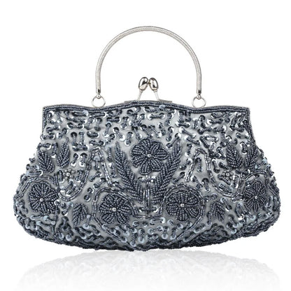 Fashion Retro Women Evening Bags Beaded Ladies Clutch Purse Shoulder Chain Wedding Party Women's Handbag Purses and Handbags