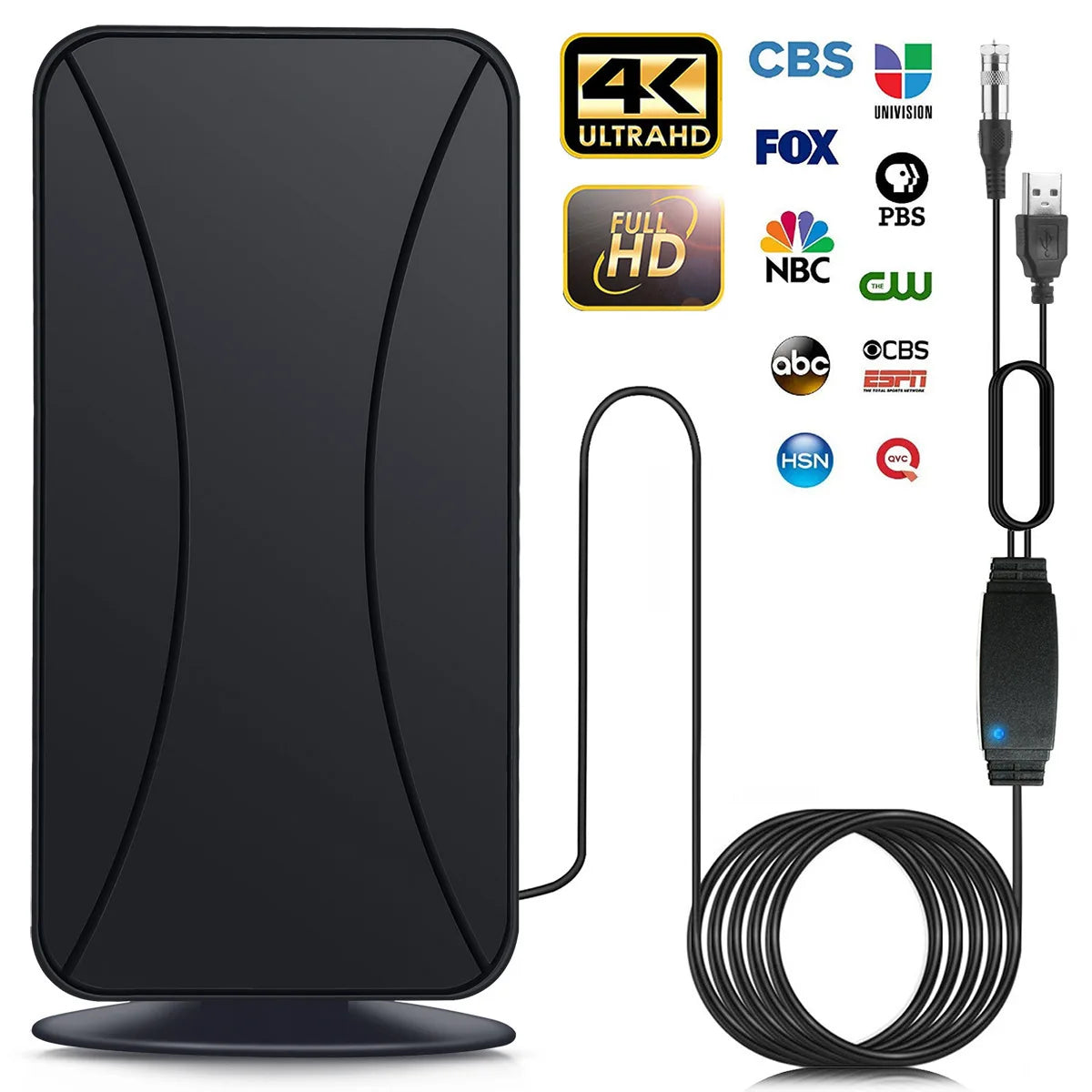 1080P TV Antenna For Global Digital 4K TV DVB-T2 Booster HDTV For RV outdoor Car antenna Indoor Smart TV EU Plug