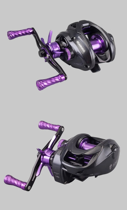 BEARKING YURI-DC Baitcasting Reel 5+1BB 7.1:1 158g Carbon Frame G1 Aluminum Gear Intelligent DC Brake Felt Drag Washer